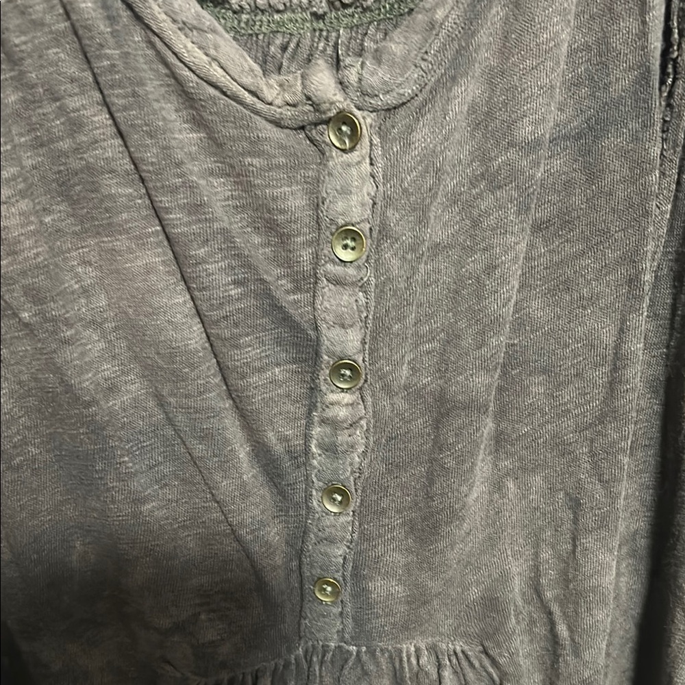 Free People Brown Cap Sleeve Pleated Blouse - Picture 5 of 8